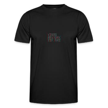 Think outside the box - Men's Functional T-Shirt - black - Front - AI Model Male 178 dark (178cm)