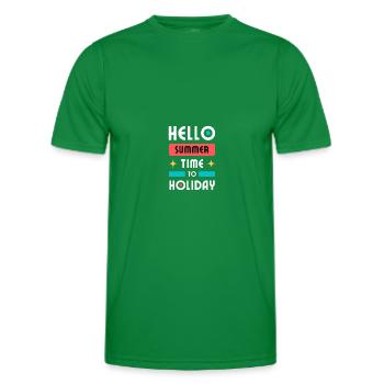 Hello Summer - Männer Funktions-T-Shirt - Kelly Green - Vorne - AI Model Male 178 dark (178cm)