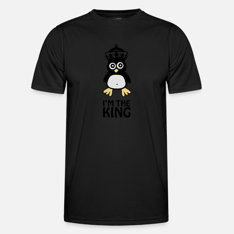 pingu_king2 Männer Funktions-T-Shirt