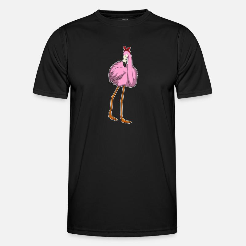 Flamingo-Halstuch - Männer Funktions-T-Shirt - Schwarz
