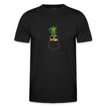 ANANAS mec cool vas te faire encule des lunettes de soleil d'ananas - T-shirt sport Homme - noir - Devant - AI Model Male 178 dark (178cm)