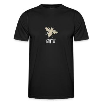 Beige Bee Gentle Biene Be Gentle - Men's Functional T-Shirt - black - Front - AI Model Male 178 dark (178cm)