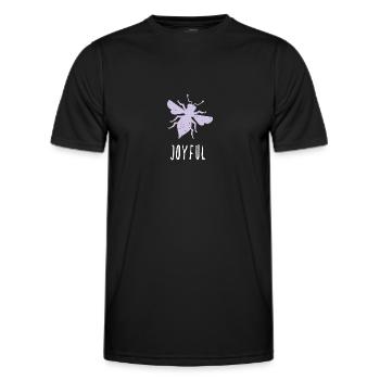 Lila Pastell Bee Joyful Biene Be Joyful - Männer Funktions-T-Shirt - Schwarz - Vorne - AI Model Male 178 dark (178cm)