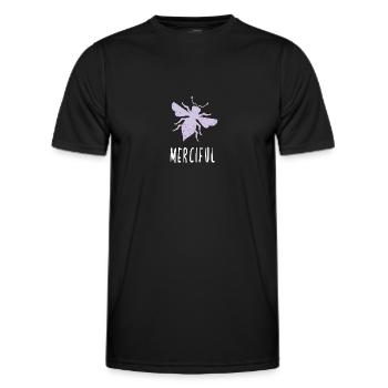 Lila Pastell Bee Merciful Biene Be Merciful - Männer Funktions-T-Shirt - Schwarz - Vorne - AI Model Male 178 dark (178cm)