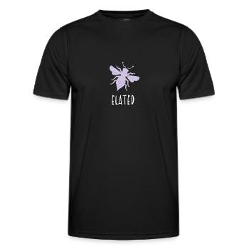 Purple Pastel Bee Elated Bee Be Elated - Men's Functional T-Shirt - black - Front - AI Model Male 178 dark (178cm)