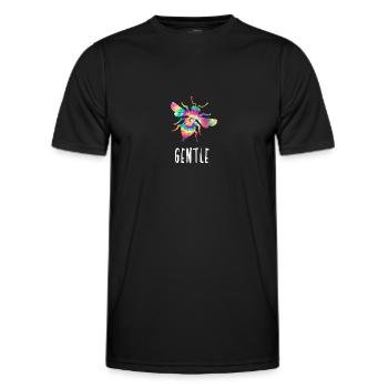 Tie Dye Bee Gentle Biene Be Gentle - Men's Functional T-Shirt - black - Front - AI Model Male 178 dark (178cm)