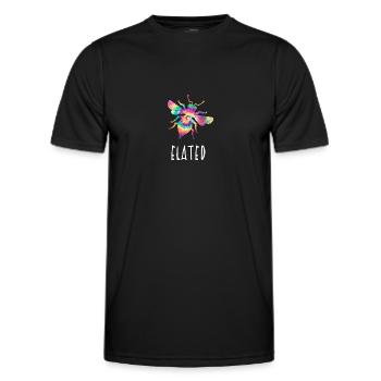 Tie Dye Bee Elated Biene Be Elated - Men's Functional T-Shirt - black - Front - AI Model Male 178 dark (178cm)