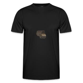 Une balle de foin à la ferme carerent ASCII - T-shirt sport Homme - noir - Devant - AI Model Male 178 dark (178cm)