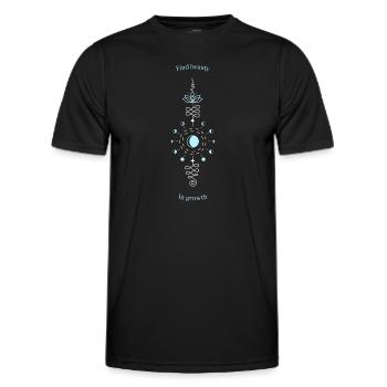 Finden Sie Schönheit im Wachstum - Männer Funktions-T-Shirt - Schwarz - Vorne - AI Model Male 178 dark (178cm)