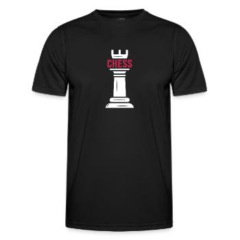Échec et mat aux échecs Joueur d'échecs « échec et mat » - T-shirt sport Homme - noir - Devant - AI Model Male 178 dark (178cm)