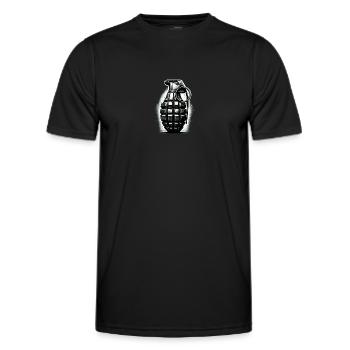 Explosive Charge: Hand Grenade - Men's Functional T-Shirt - black - Front - AI Model Male 178 dark (178cm)