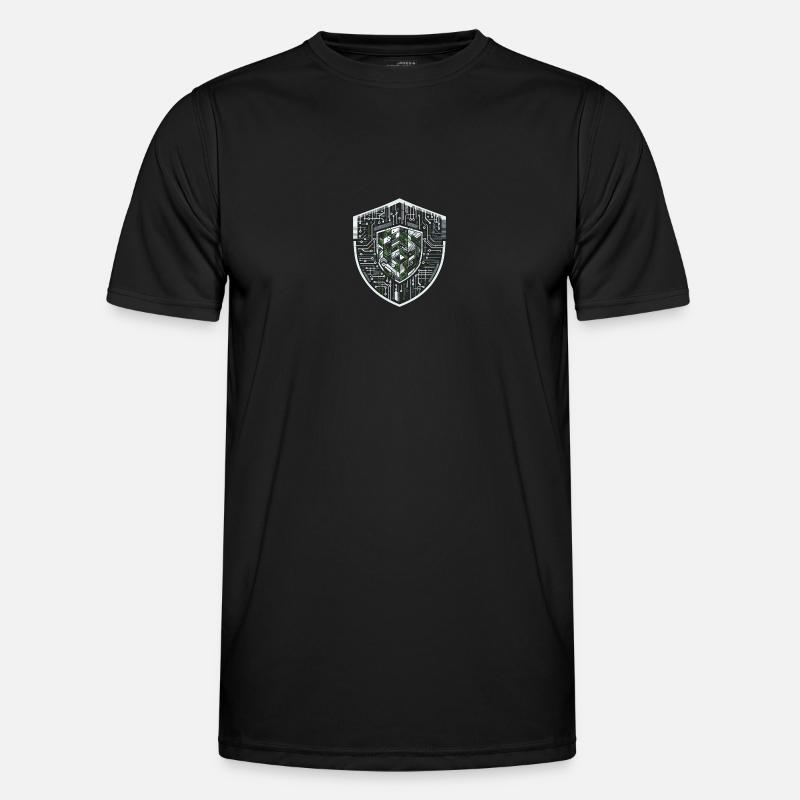 Digital Shield Protocol - Men's Functional T-Shirt - black