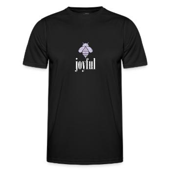 Lila Pastell Bee Joyful Biene Be Joyful - Männer Funktions-T-Shirt - Schwarz - Vorne - AI Model Male 178 dark (178cm)