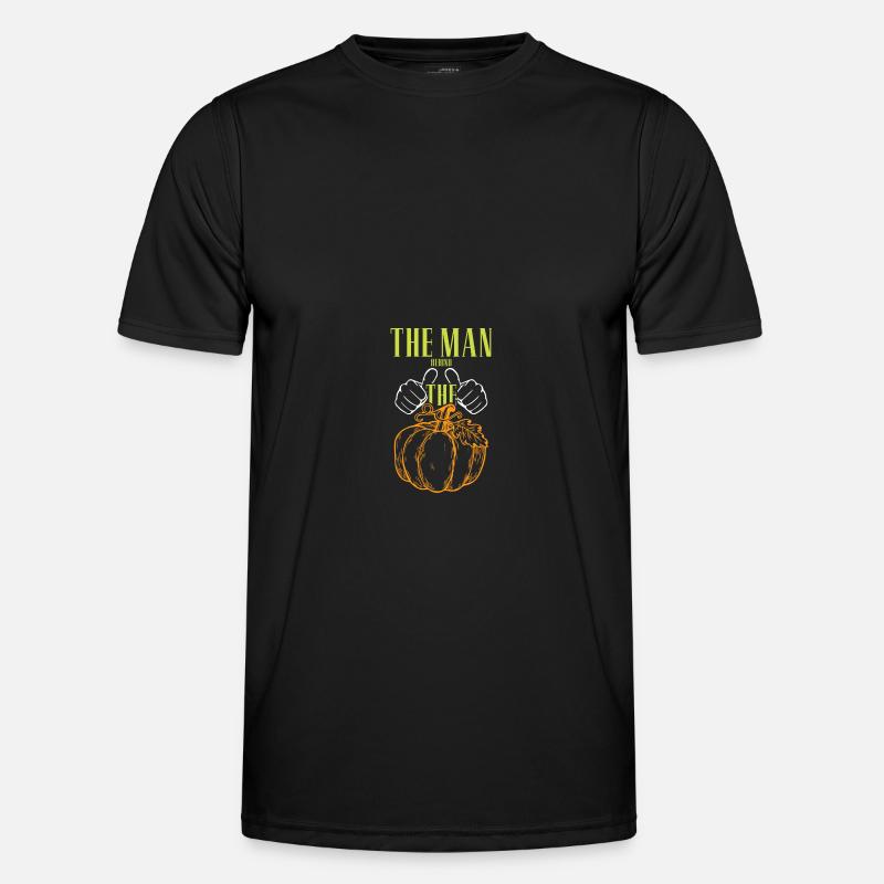 Vegan Pumpkin Vegetables - Men's Functional T-Shirt - black