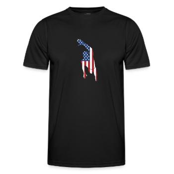 Swimming Swimmers Swimming Pool Swimming Instructors - Men's Functional T-Shirt - black - Front - AI Model Male 178 dark (178cm)