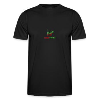 Love of stocks - Men's Functional T-Shirt - black - Front - AI Model Male 178 dark (178cm)