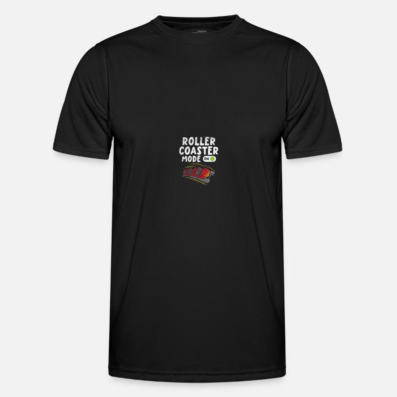 Achterbahn Rollercoaster Freizeitpark Schausteller - Männer Funktions-T-Shirt - Schwarz