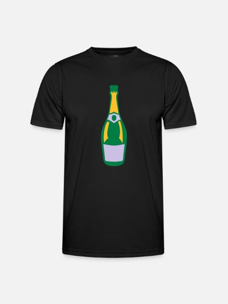 alkohol flasche trinken - T-shirt sport Homme - noir