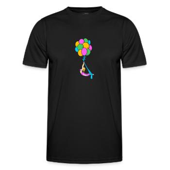 Aerial Yoga Air Yoga - Men's Functional T-Shirt - black - Front - AI Model Male 178 dark (178cm)