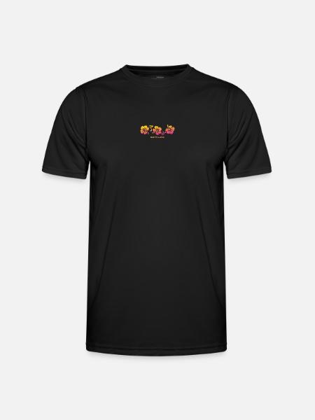 Saint Lucia Hibiscus Souvenir Vacation - Men's Functional T-Shirt - black