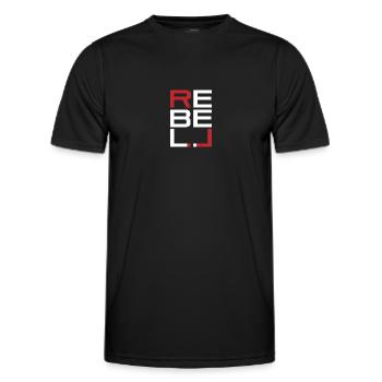REBELL weiß-rot - Männer Funktions-T-Shirt - Schwarz - Vorne - AI Model Male 178 dark (178cm)