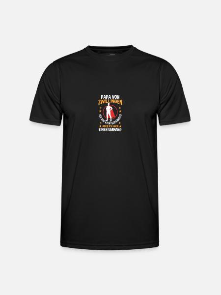 Dad of twins - Men's Functional T-Shirt - black