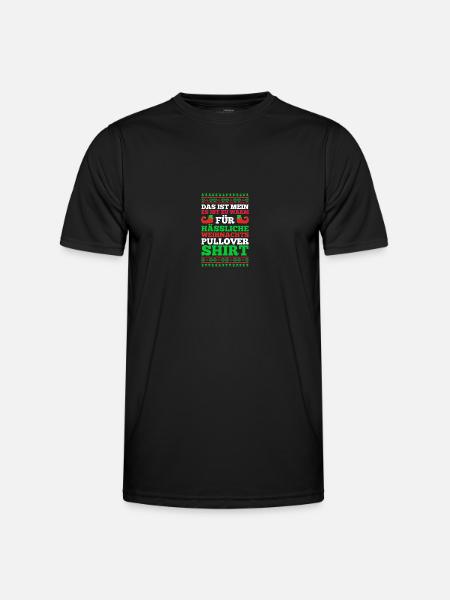 Weihnachtsmann Weihnachten Hässliche Weihnachten - Männer Funktions-T-Shirt - Schwarz