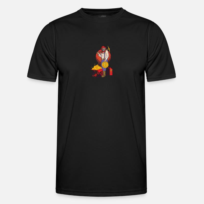 Bitcoin Miner - Männer Funktions-T-Shirt - Schwarz