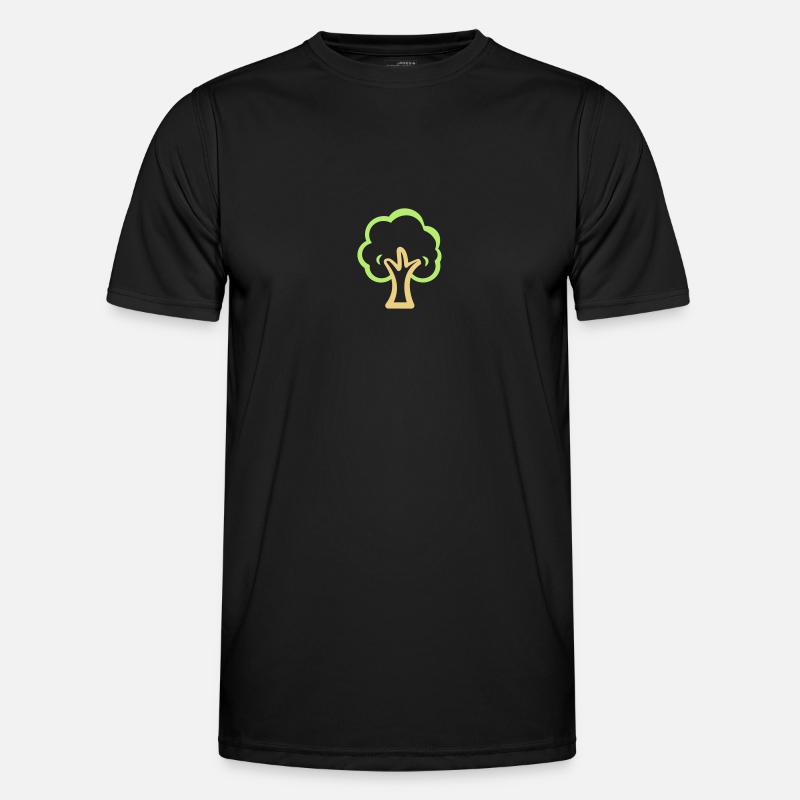 baum - Männer Funktions-T-Shirt - Schwarz
