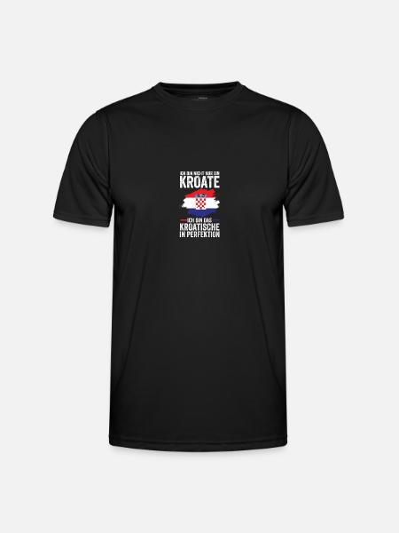 Croat Croatian Croatia - Men's Functional T-Shirt - black