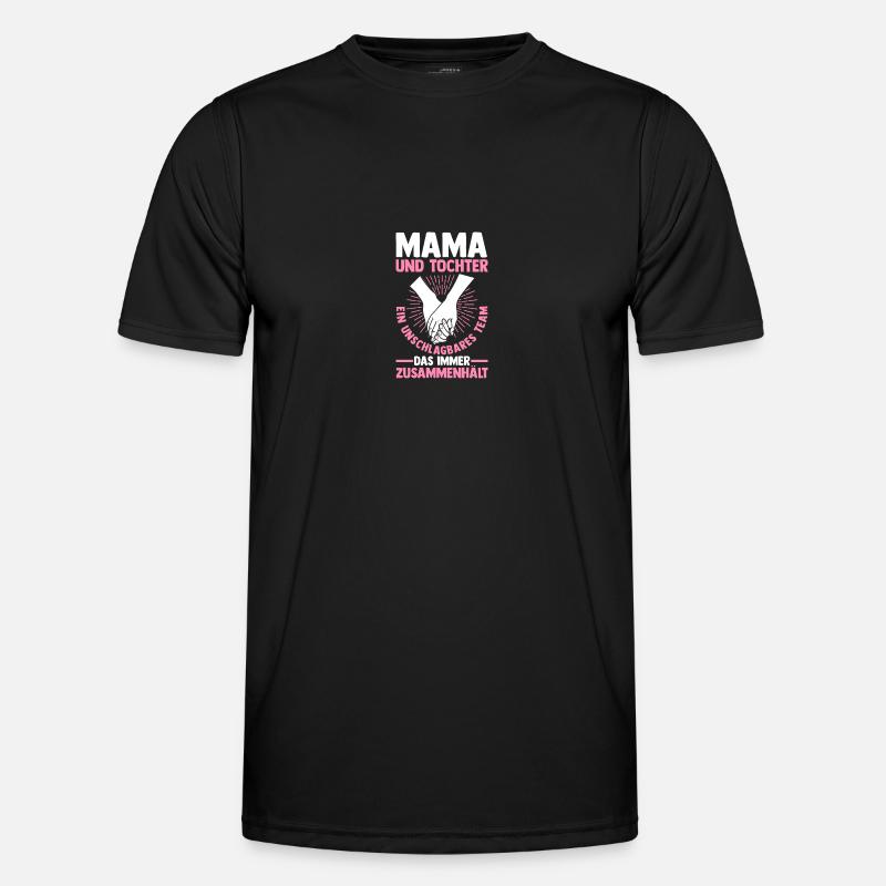 Mama Und Tochter - Männer Funktions-T-Shirt - Schwarz