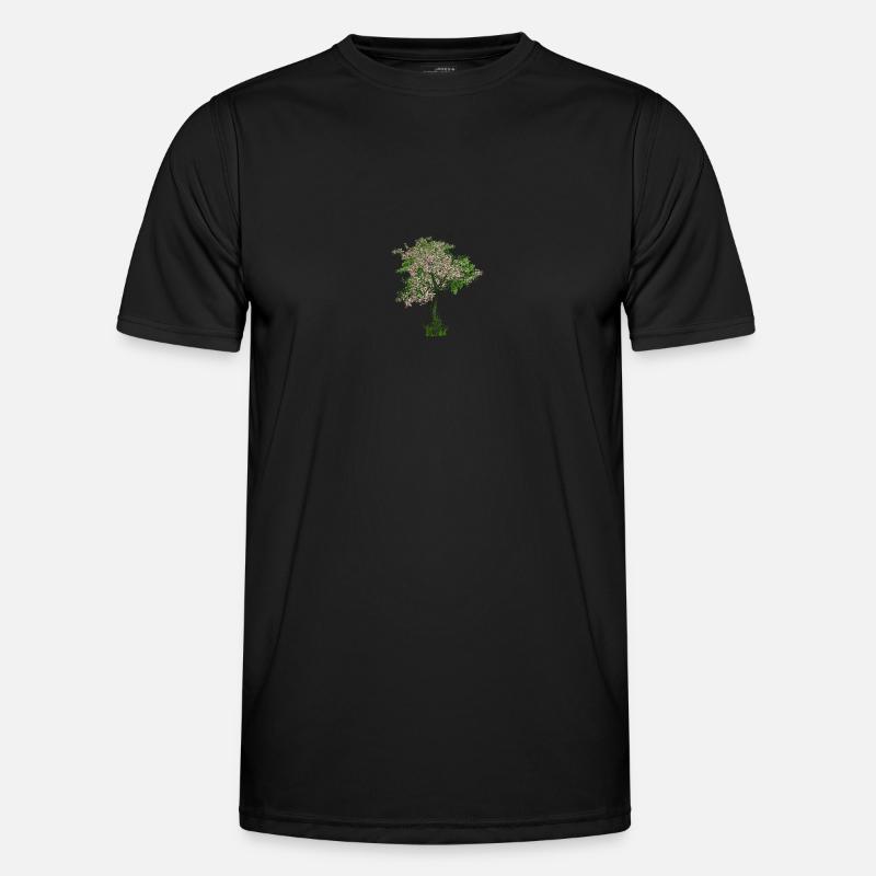 Tree in spring - Men's Functional T-Shirt - black