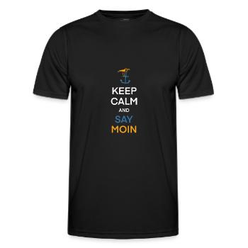 Moin Nordsee Hamburg Northern Germany Gift - Men's Functional T-Shirt - black - Front - AI Model Male 178 dark (178cm)