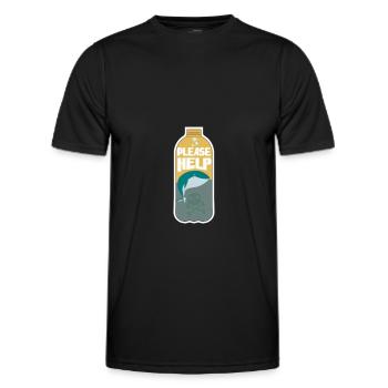 Recyclage Environnement co2 Changement climatique Planète Nature - T-shirt sport Homme - noir - Devant - AI Model Male 178 dark (178cm)