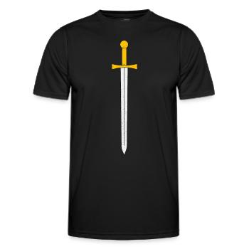 Schwert - Männer Funktions-T-Shirt - Schwarz - Vorne - AI Model Male 178 dark (178cm)