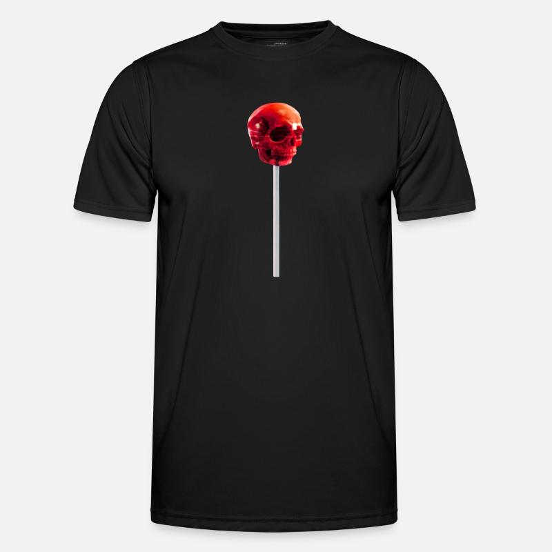 Skullipop - Lollipop Skull Candy - Men's Functional T-Shirt - black