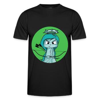 sweet Statue of Liberty, archer, archery - Men's Functional T-Shirt - black - Front - AI Model Male 178 dark (178cm)