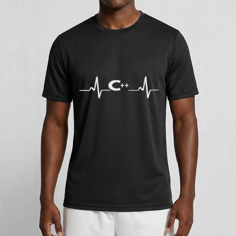 Computer Herzschlag IT Programmierer Informatik Männer Funktions-T-Shirt