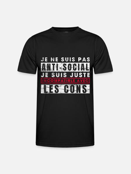 humour humour,Drôle, humour, homme humour Sracasme - T-shirt sport Homme - noir