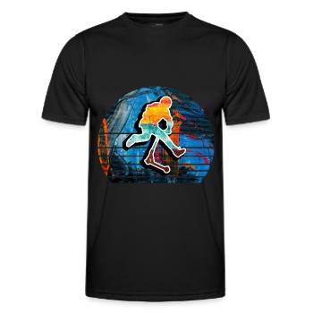 Freestyle-Roller - Männer Funktions-T-Shirt - Schwarz - Vorne - AI Model Male 178 dark (178cm)