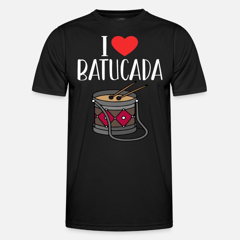 Batucada Drum Humor - Men's Functional T-Shirt - black