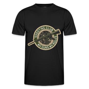 Shooting Club My guns my rules Soldier military - Men's Functional T-Shirt - black - Front - AI Model Male 178 dark (178cm)