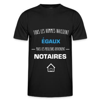 Meilleurs hommes notaires - notaire - T-shirt sport Homme - noir - Devant - AI Model Male 178 dark (178cm)