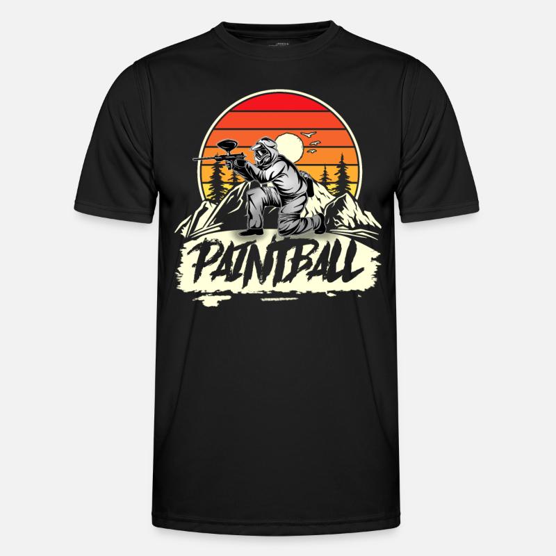 Paintball - Männer Funktions-T-Shirt - Schwarz