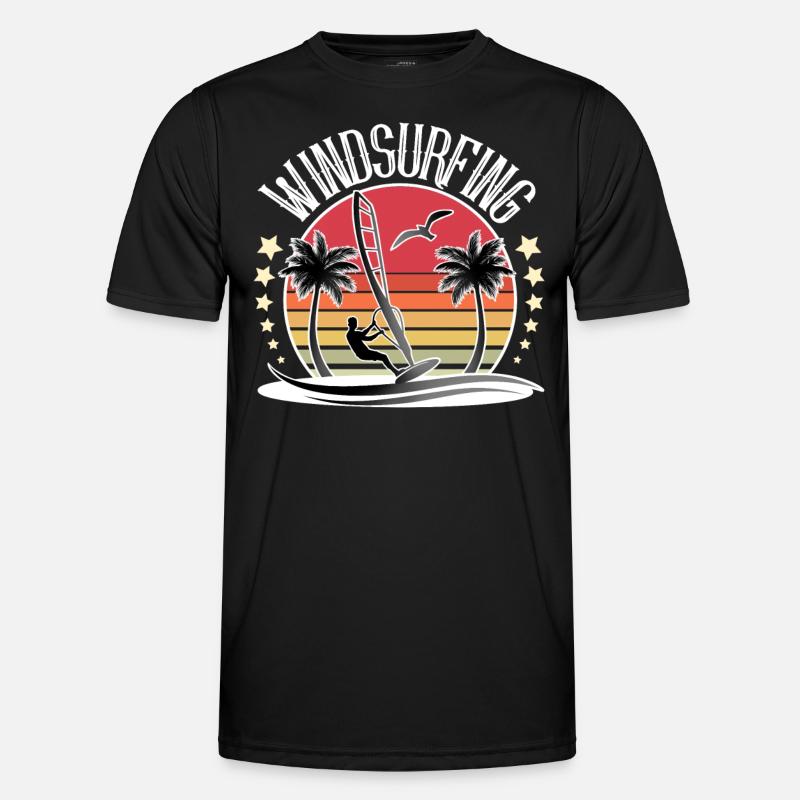 Windsurfing Windsurfer Windsurf - Men's Functional T-Shirt - black