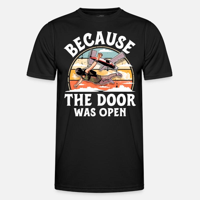 Skydiving Parachutists Parachute - Men's Functional T-Shirt - black