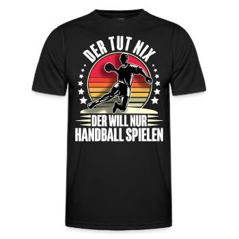 Handball Handballer - Männer Funktions-T-Shirt - Schwarz - Vorne - AI Model Male 178 dark (178cm)