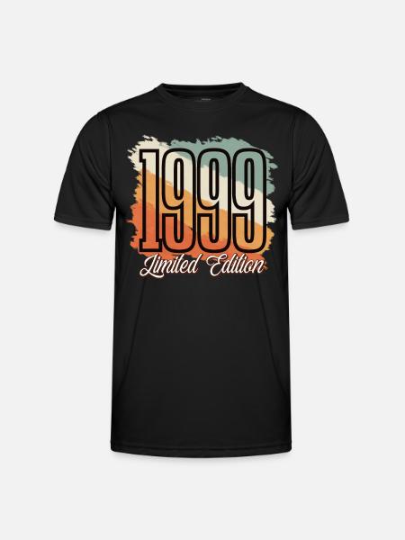 1999 Année de naissance Anniversaire Année de construction Vintage Rétro - T-shirt sport Homme - noir