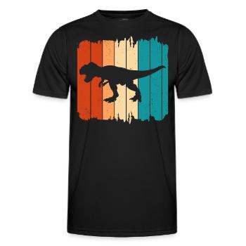 T-Rex - Männer Funktions-T-Shirt - Schwarz - Vorne - AI Model Male 178 dark (178cm)