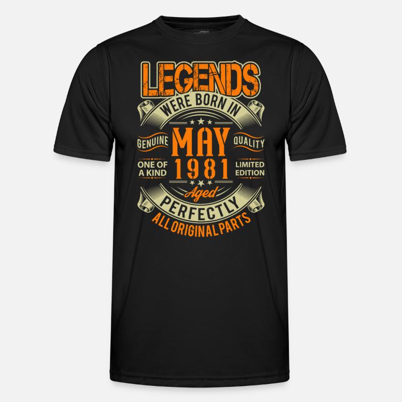 1981 May Birthday Legend - Men's Functional T-Shirt - black
